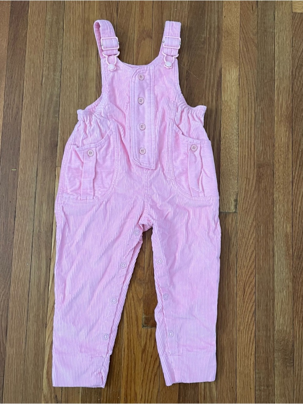 Vintage Hush Puppies Light Pink Corduroy Overalls for Kids